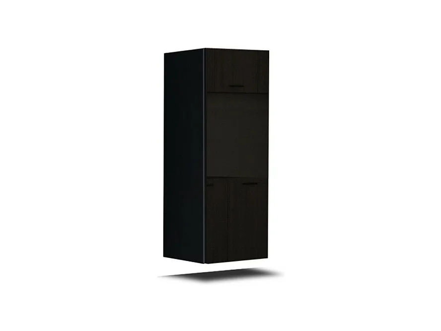 Meuble de salon noir collection CEPTO 37x91cm, 1 porte, 1 étagère.