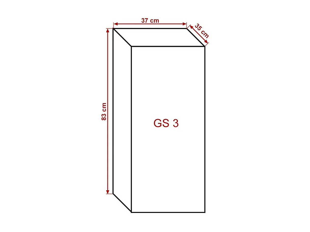 Meuble de salon blanc collection CEPTO, 1 porte, 2 étagères. Idéal pour un petit rangement dans le salon