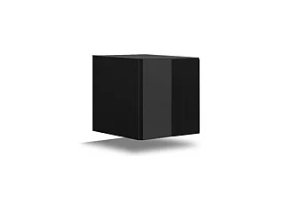 Meuble de salon noir collection CEPTO, 1 porte. Idéal pour un petit rangement dans le salon