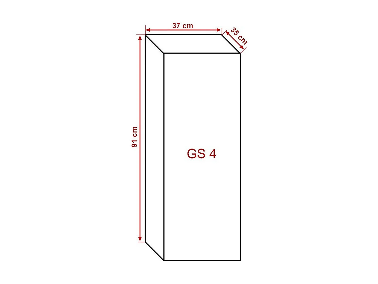 Mobile da salotto bianco collezione CEPTO 37x91cm, 1 porta, 1 scaffale.
