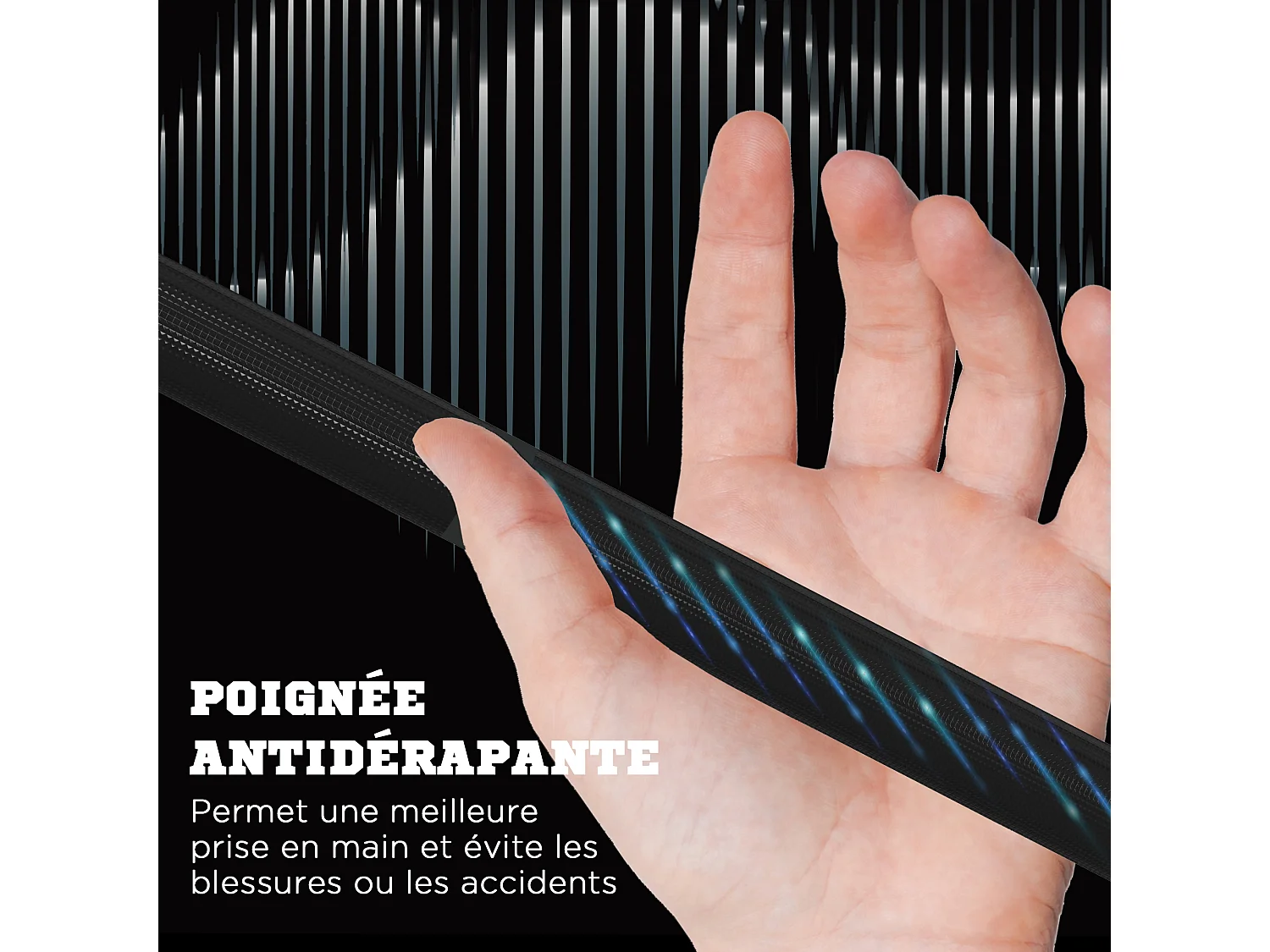 Barre d'haltères en acier 180 cm Ø 50 mm avec 2 pinces charge max. 200 Kg