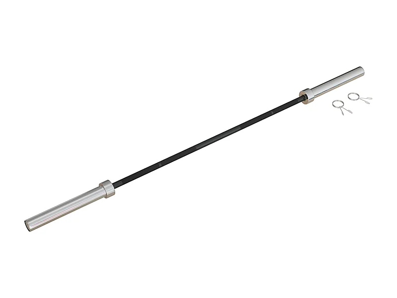 Barre d'haltères en acier 180 cm Ø 50 mm avec 2 pinces charge max. 200 Kg