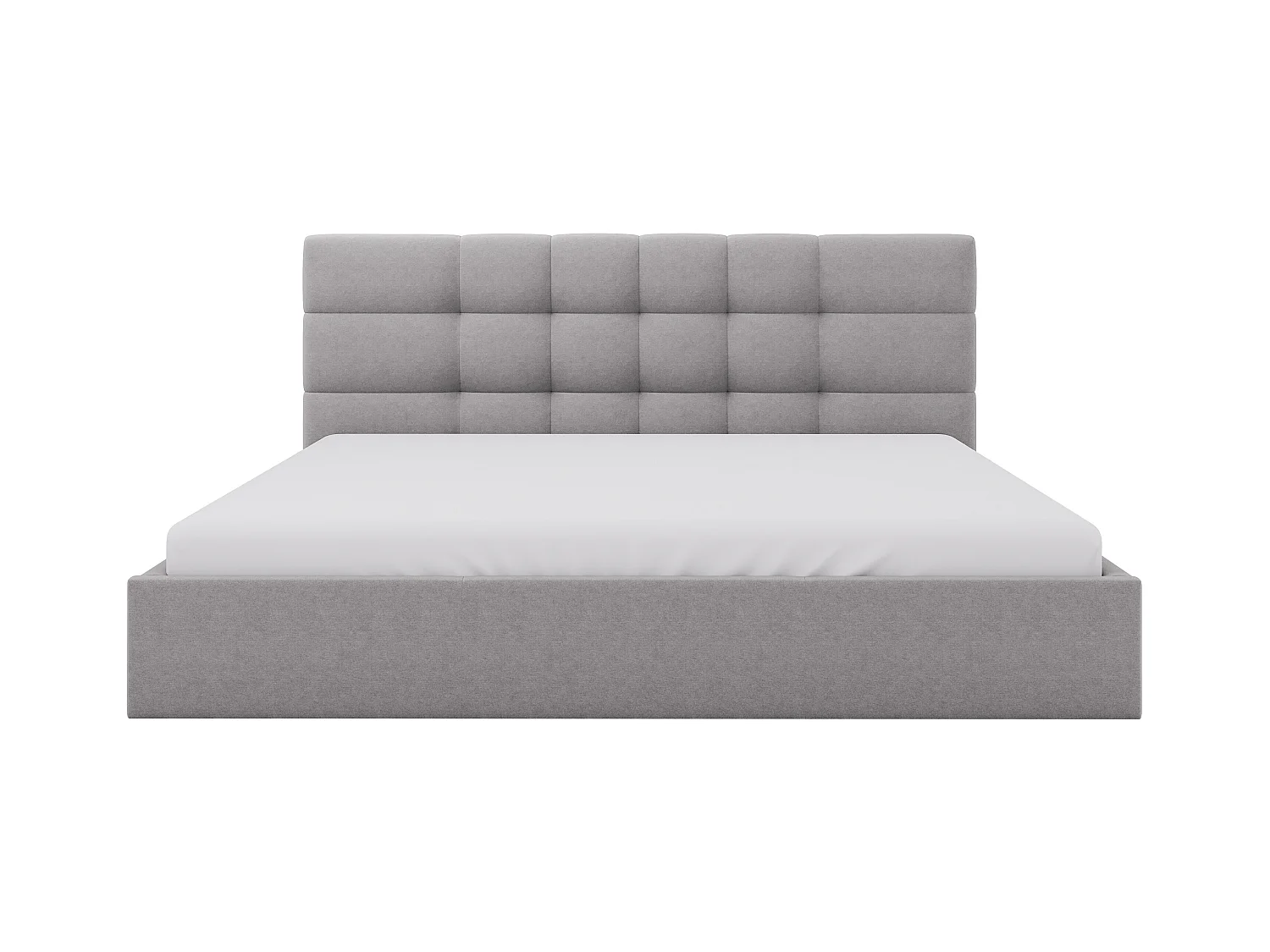 Lit coffre 200 x 200 cm - Tissu - Gris - ELIAVA de Pascal Morabito