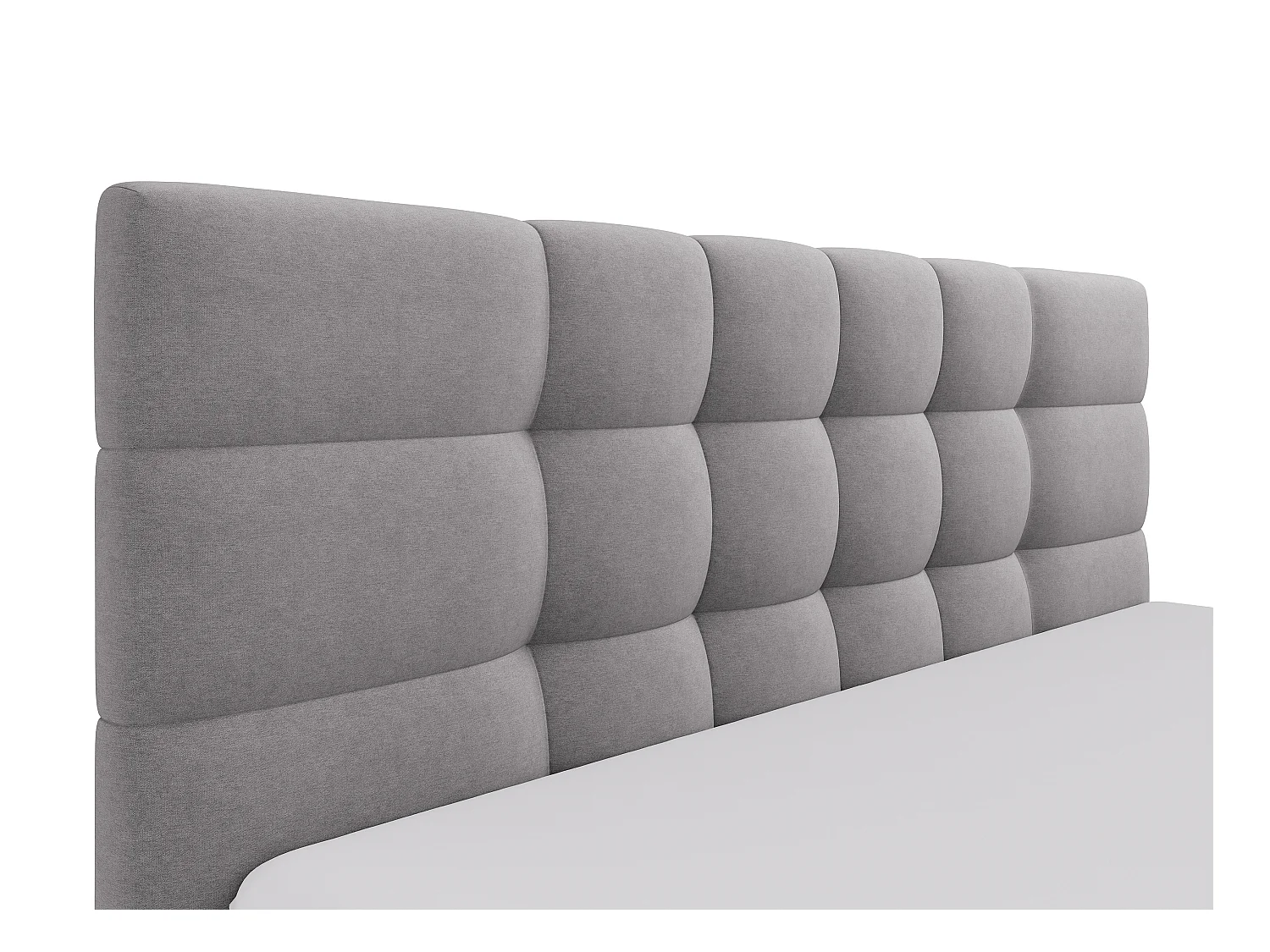Lit coffre 200 x 200 cm - Tissu - Gris - ELIAVA de Pascal Morabito