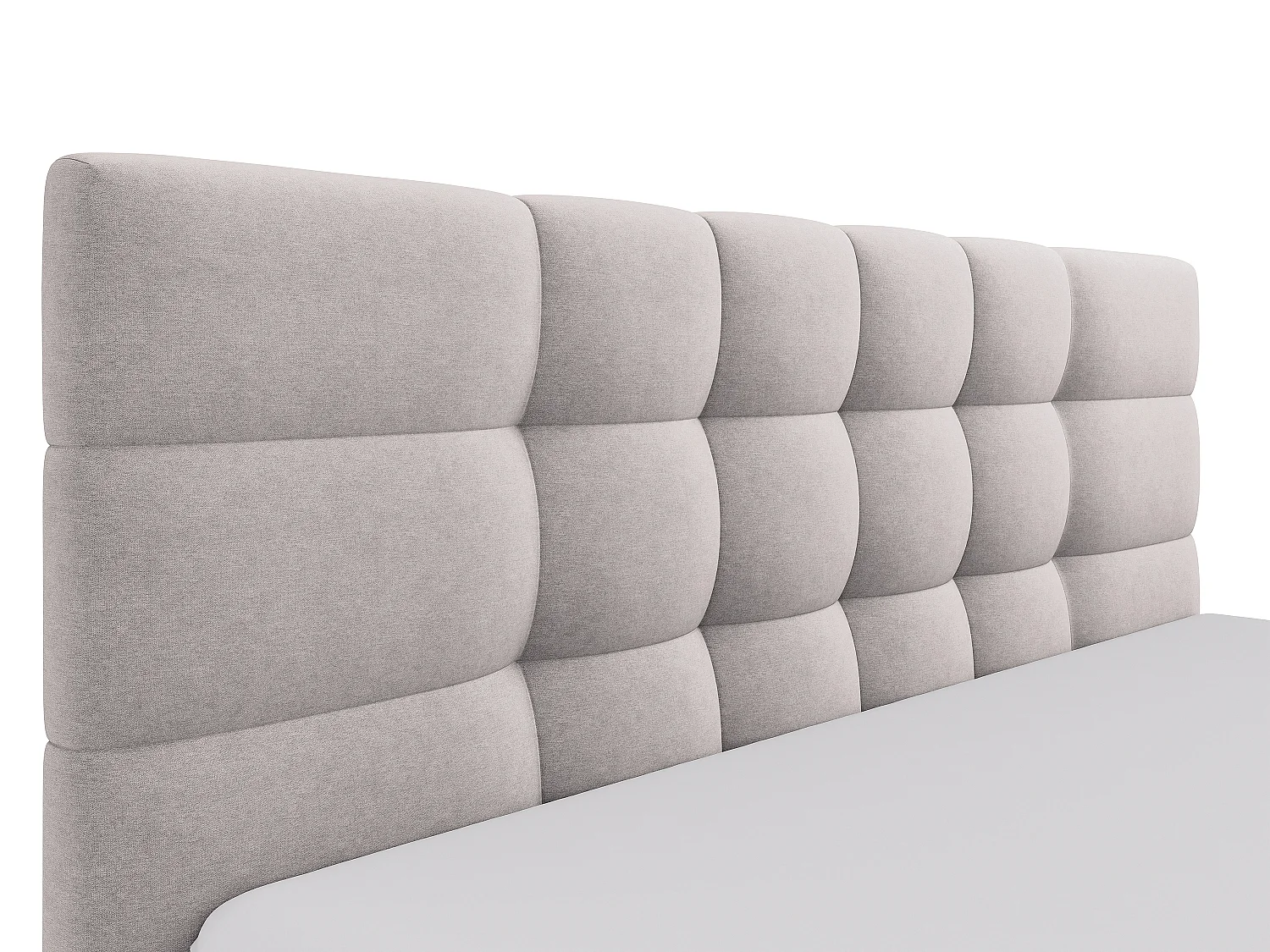 Oppbevaringsseng 200x200 cm i stoff beige ELIAVA av PASCAL MORABITO