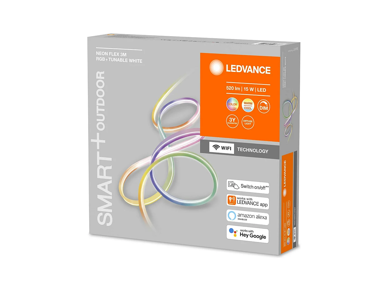 TechBrey Tira LED Neón Flex RGBW 15W Regulable Smart+ WiFi 3m LEDVANCE 4058075504783