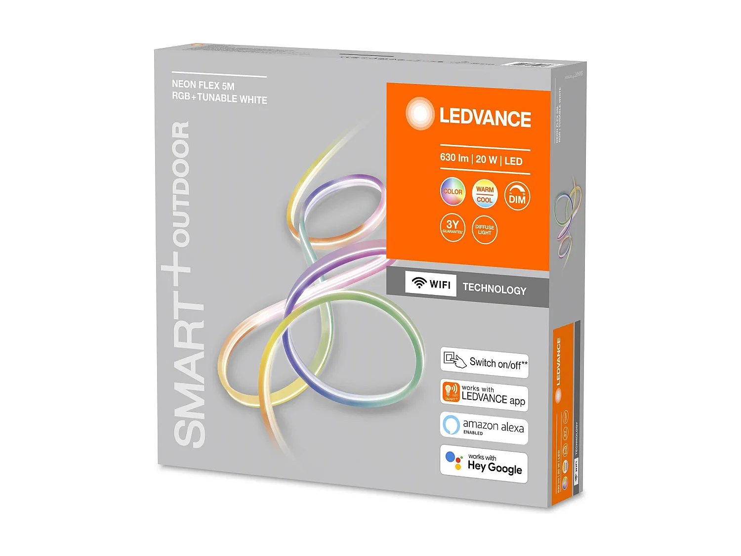 TechBrey Tira LED Neón Flex RGBTW 20W Regulable Smart+ WiFi 5m LEDVANCE 4058075504806