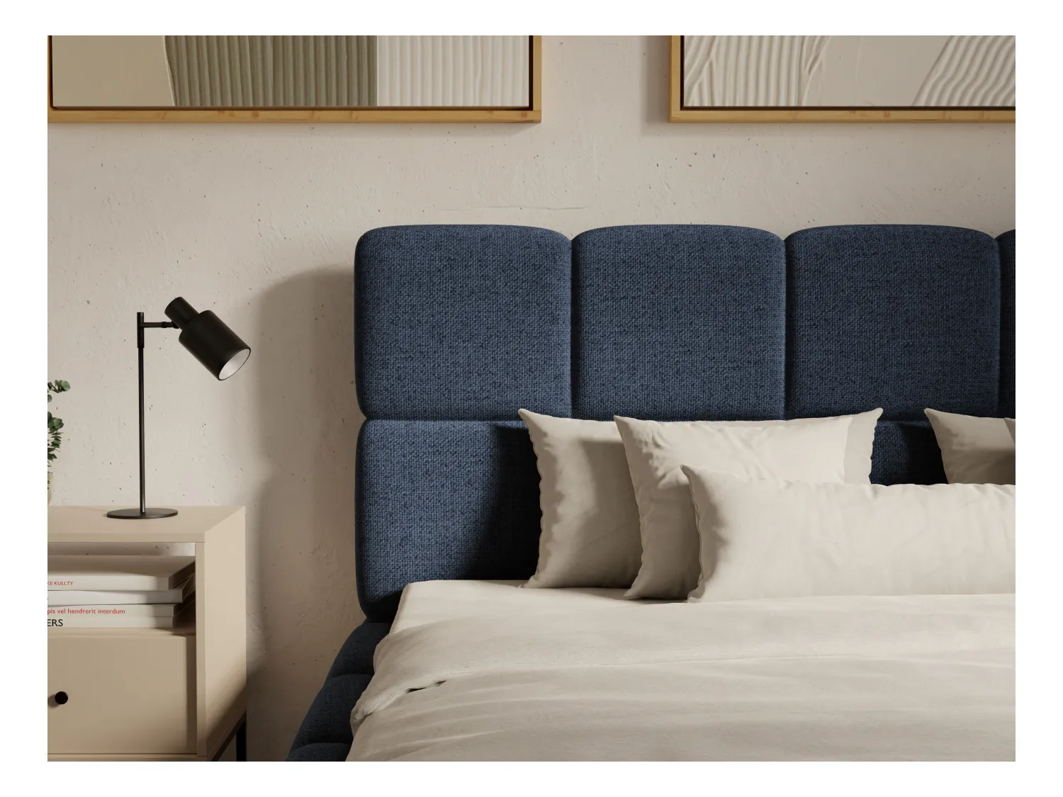 [OLD VERSION]Sengekasse 200 x 200 cm - Teksturert stoff - Nattblå - DAMADO av Pascal Morabito