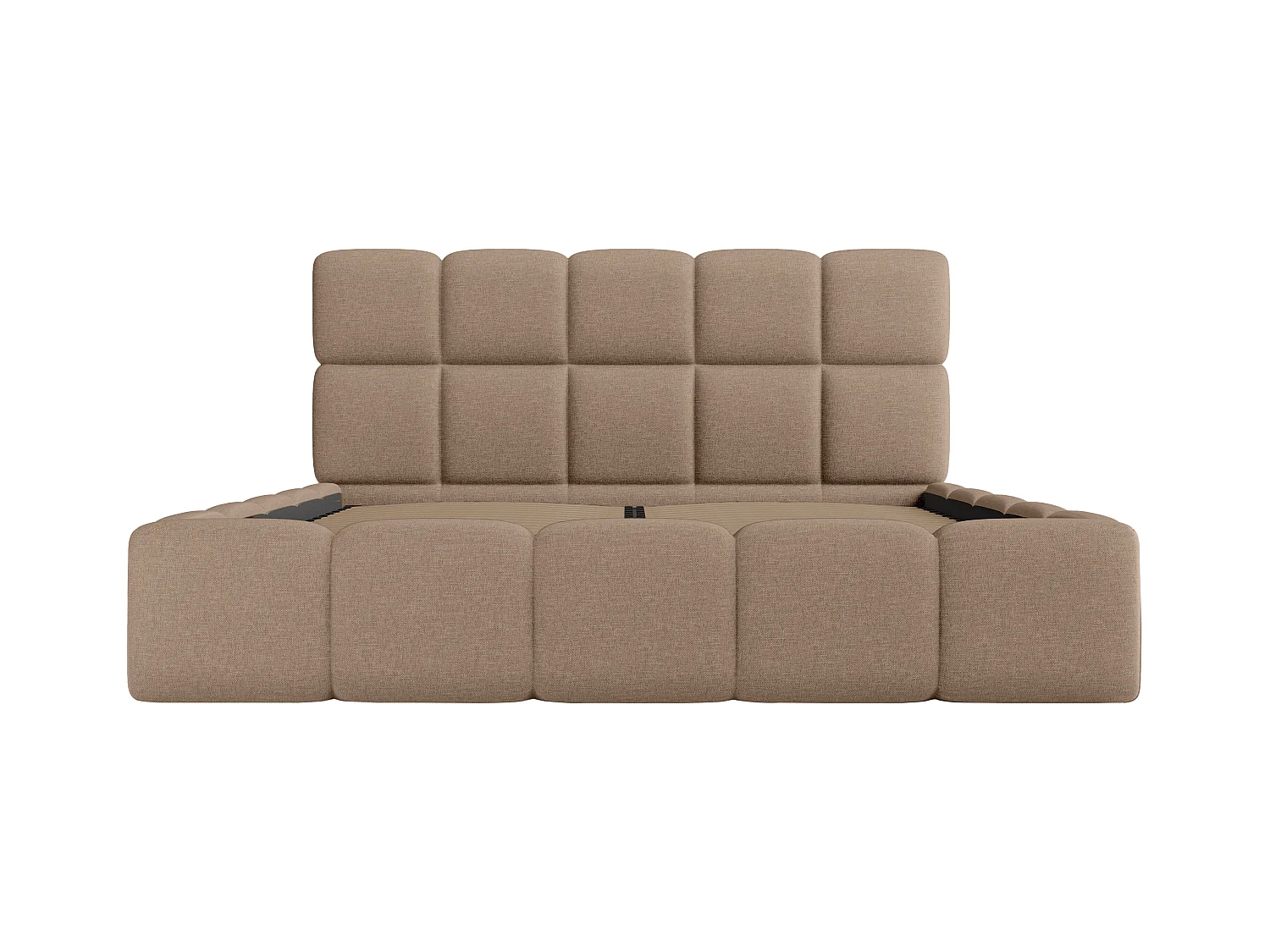 [OLD VERSION]Sengeskuffe 180 x 200 cm - Melert stoff - Taupe - DAMADO fra Pascal Morabito