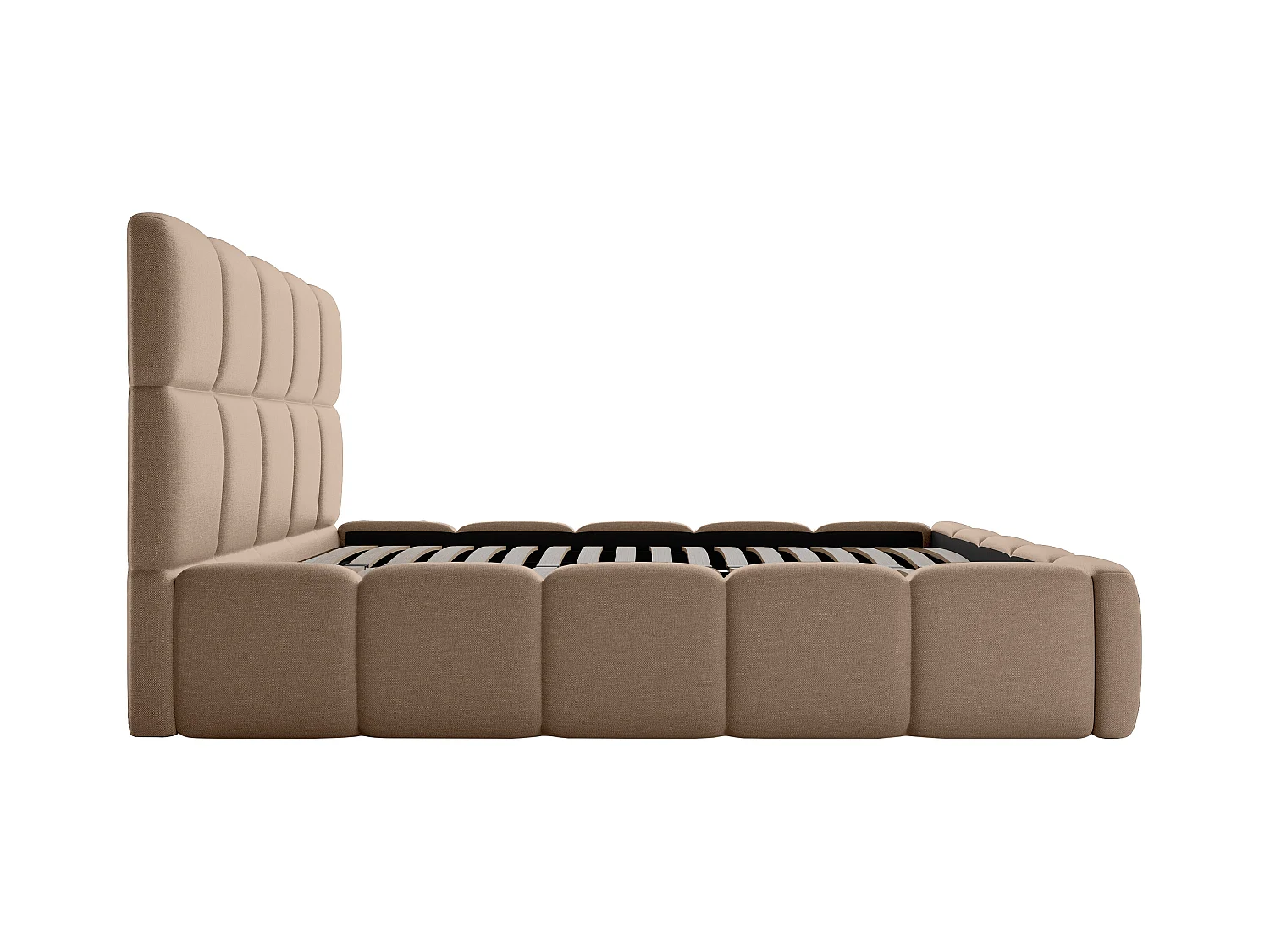 [OLD VERSION]Sengeskuffe 180 x 200 cm - Melert stoff - Taupe - DAMADO fra Pascal Morabito