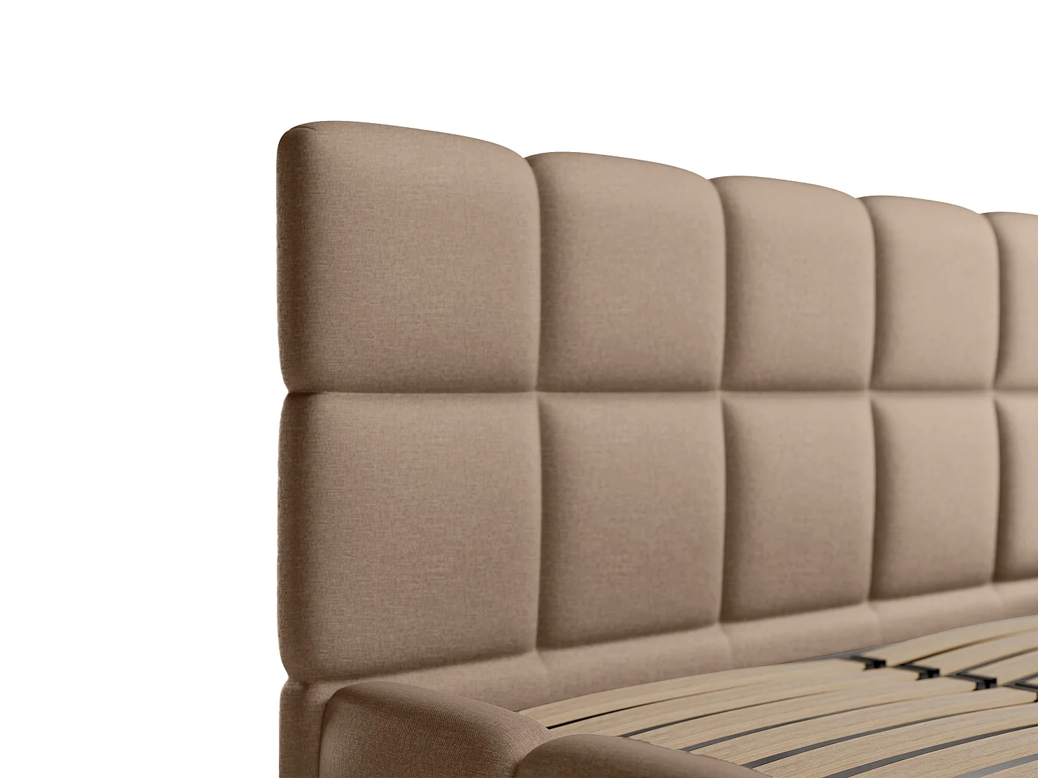 [OLD VERSION]Bed met opbergruimte 200 x 200 cm - Gechineerde stof - Taupegrijs - DAMADO van Pascal Morabito