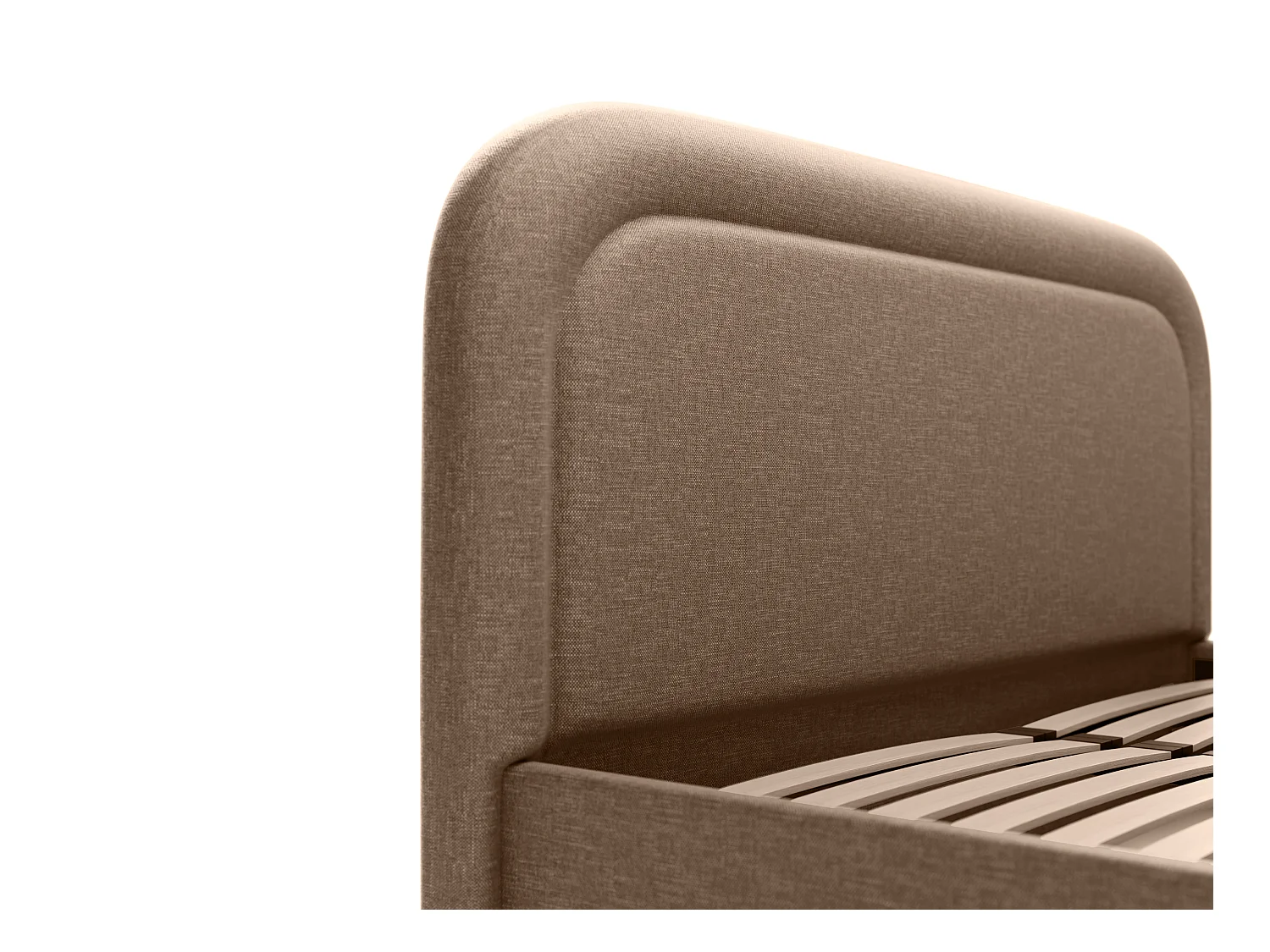 Sengeskuff 180 x 200 cm - Melert stoff - Taupe - FIREZA