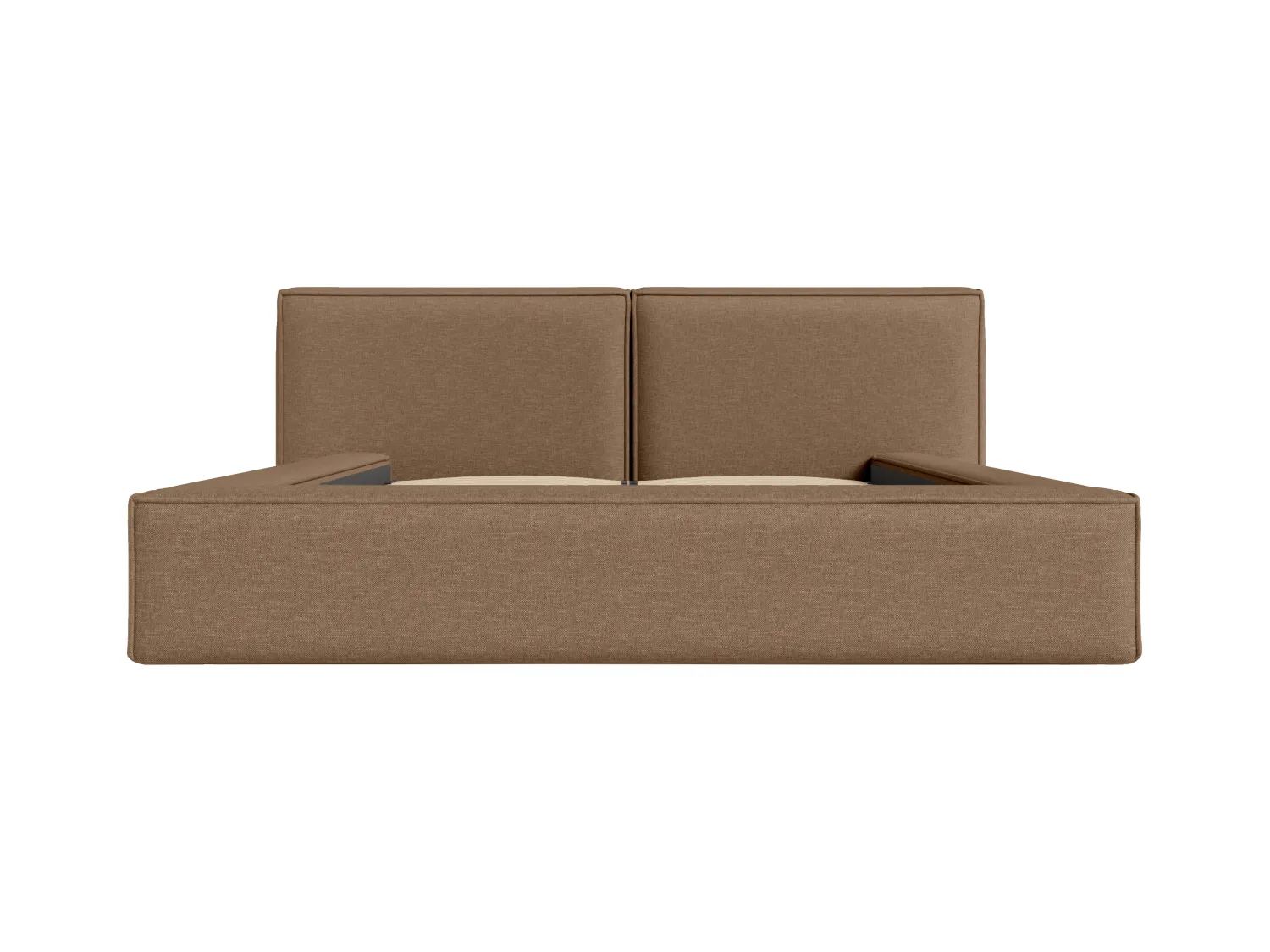 [OLD VERSION]Bett mit Bettkasten - 180 x 200 cm - Stoff - Taupe - TIMANO von Pascal Morabito