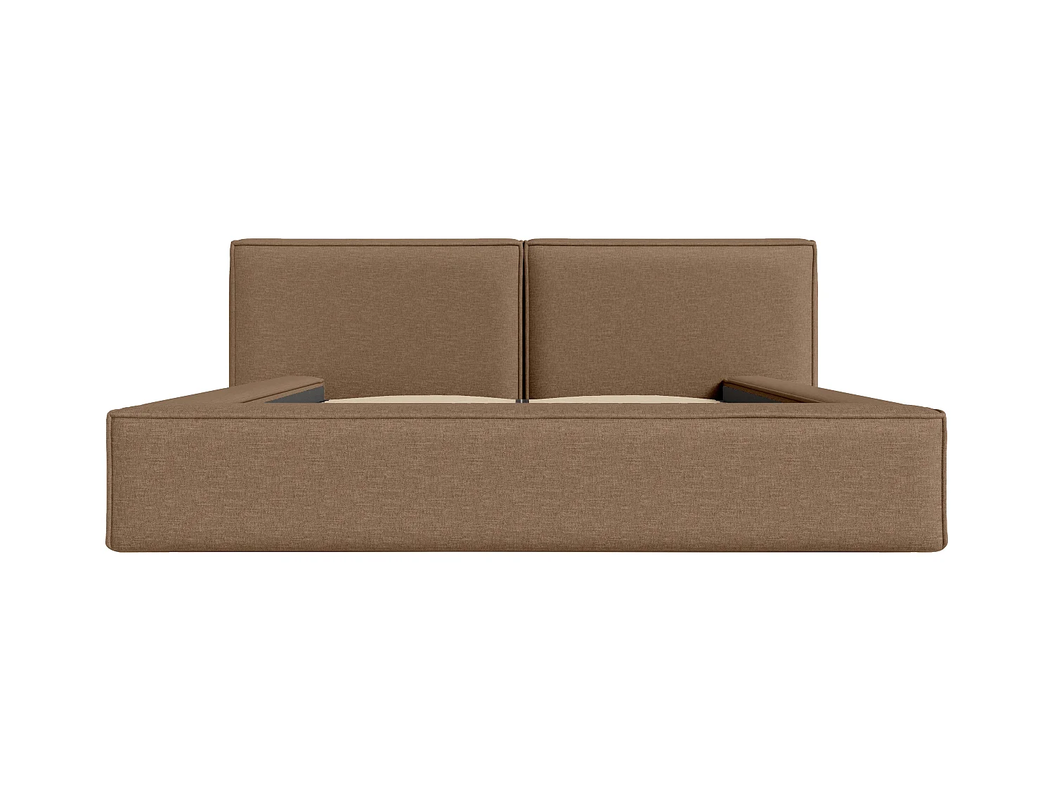 [OLD VERSION]Sengekiste 200 x 200 cm - Stoff - Stoff - Taupe - TIMANO av Pascal Morabito