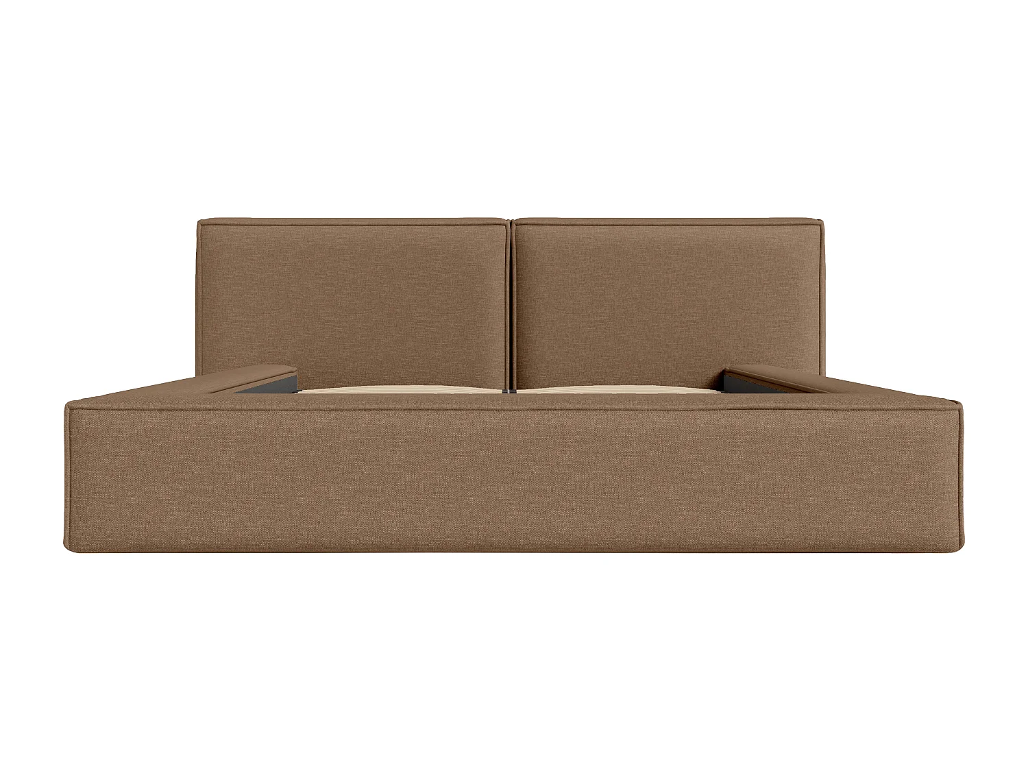 [OLD VERSION]Lit coffre 200 x 200 cm - Tissu - Taupe - TIMANO de Pascal Morabito