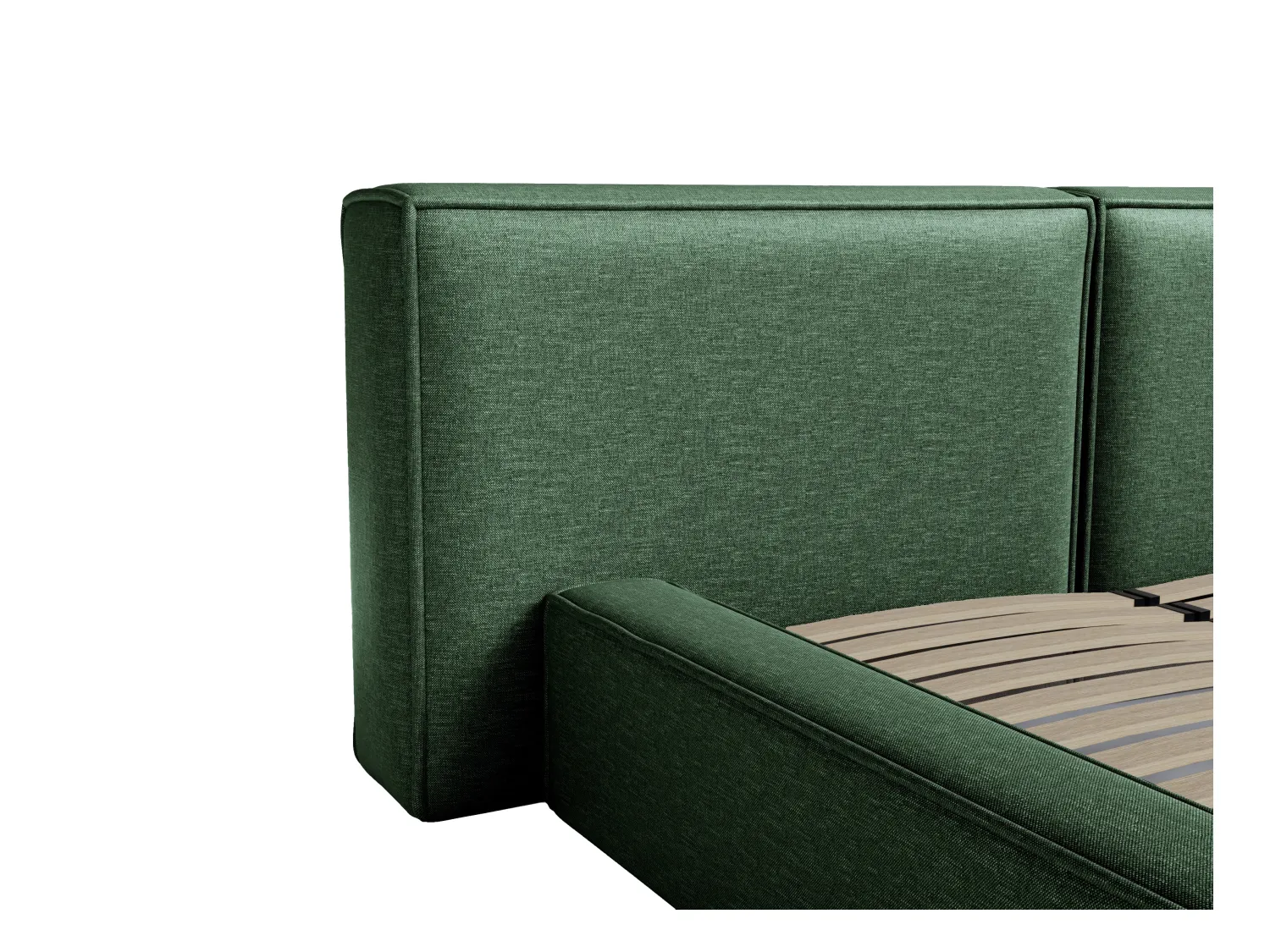 [OLD VERSION]Sengekasse 180 x 200 cm - Stoff - Grangrønn - TIMANO av Pascal Morabito