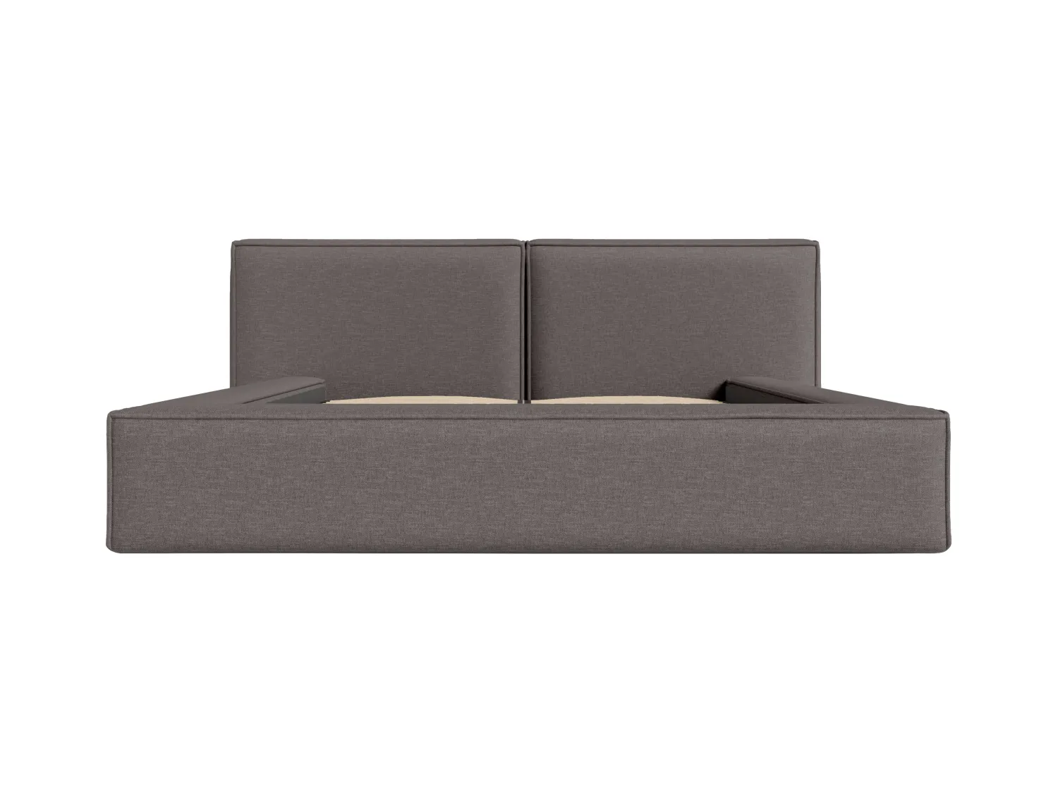 Lit coffre 200 x 200 cm - Tissu - Gris anthracite - TIMANO de Pascal Morabito
