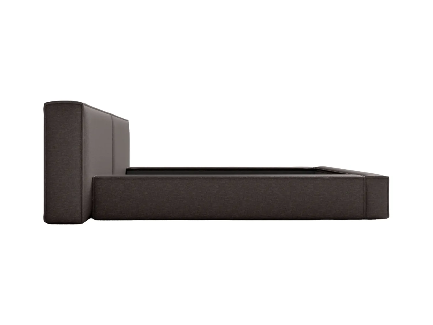 Lit coffre 200 x 200 cm - Tissu - Gris anthracite - TIMANO de Pascal Morabito