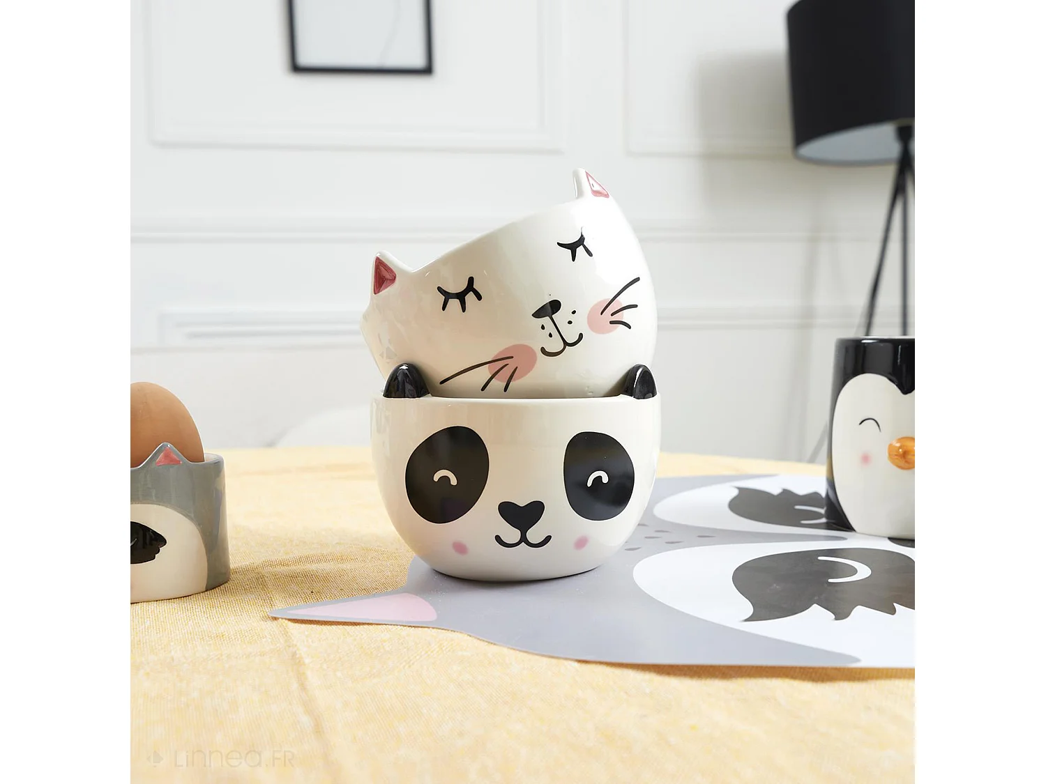 Bol 100% dolomite 45cl collection ANIMAUX personnage ours blanc