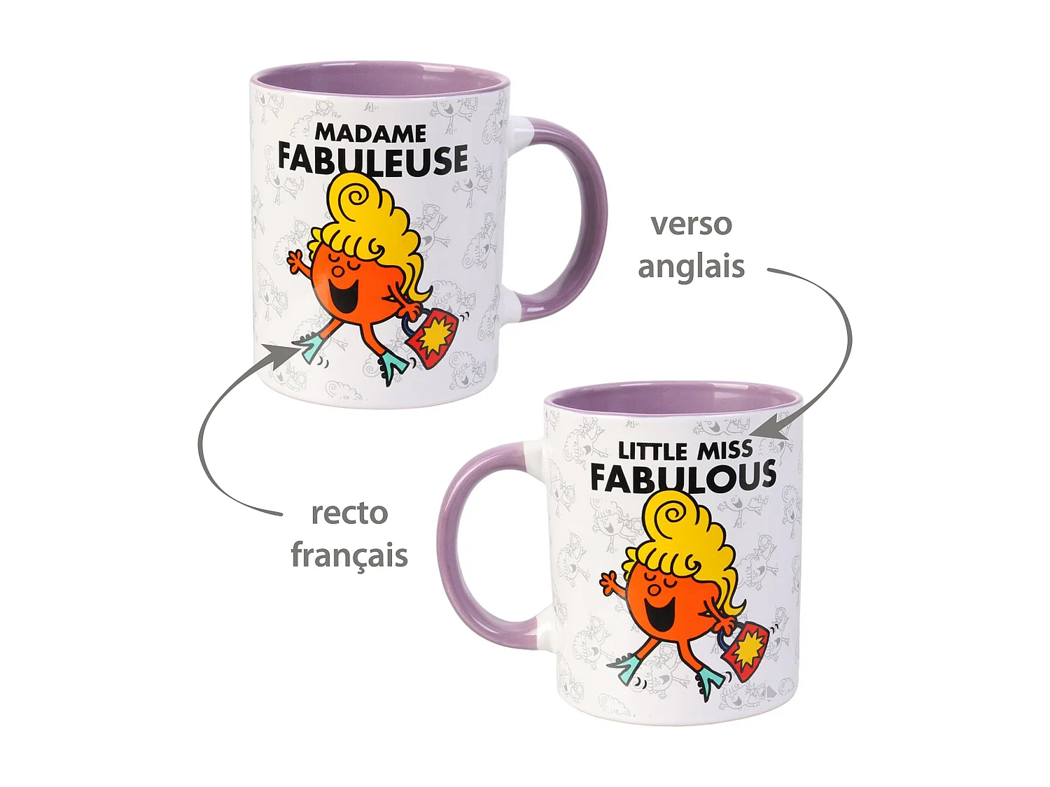 Mug en céramique 30 cl MONSIEUR MADAME série MME FABULEUSE