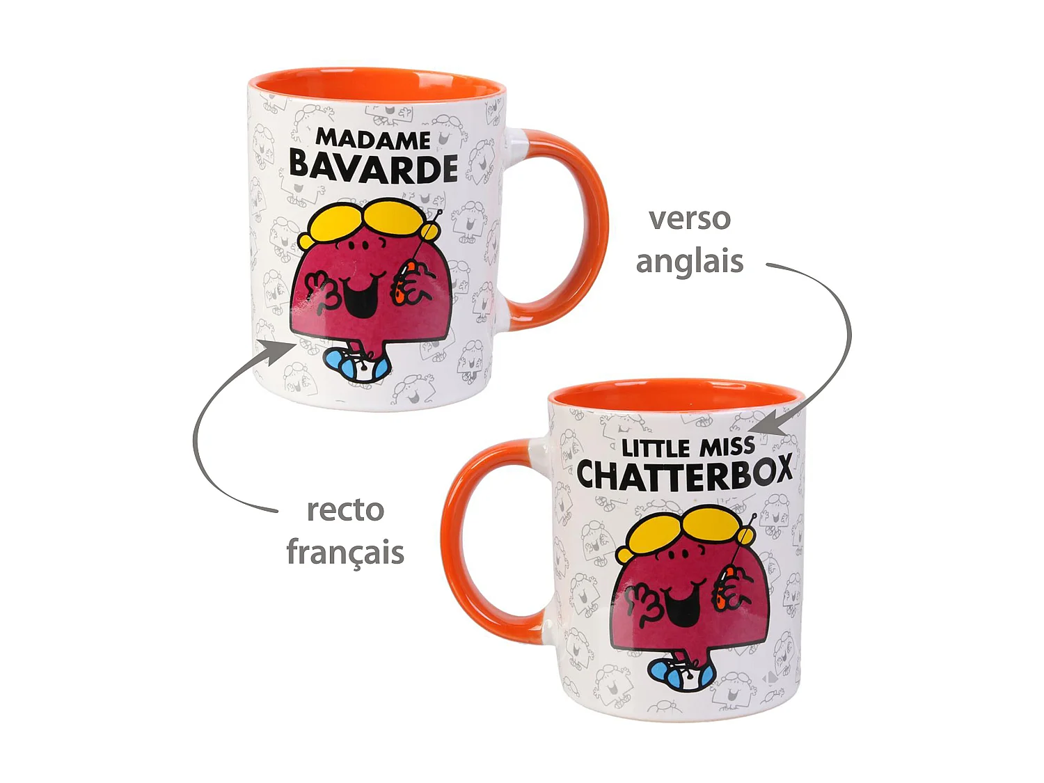 Mug en céramique 30 cl MONSIEUR MADAME série MME BAVARDE