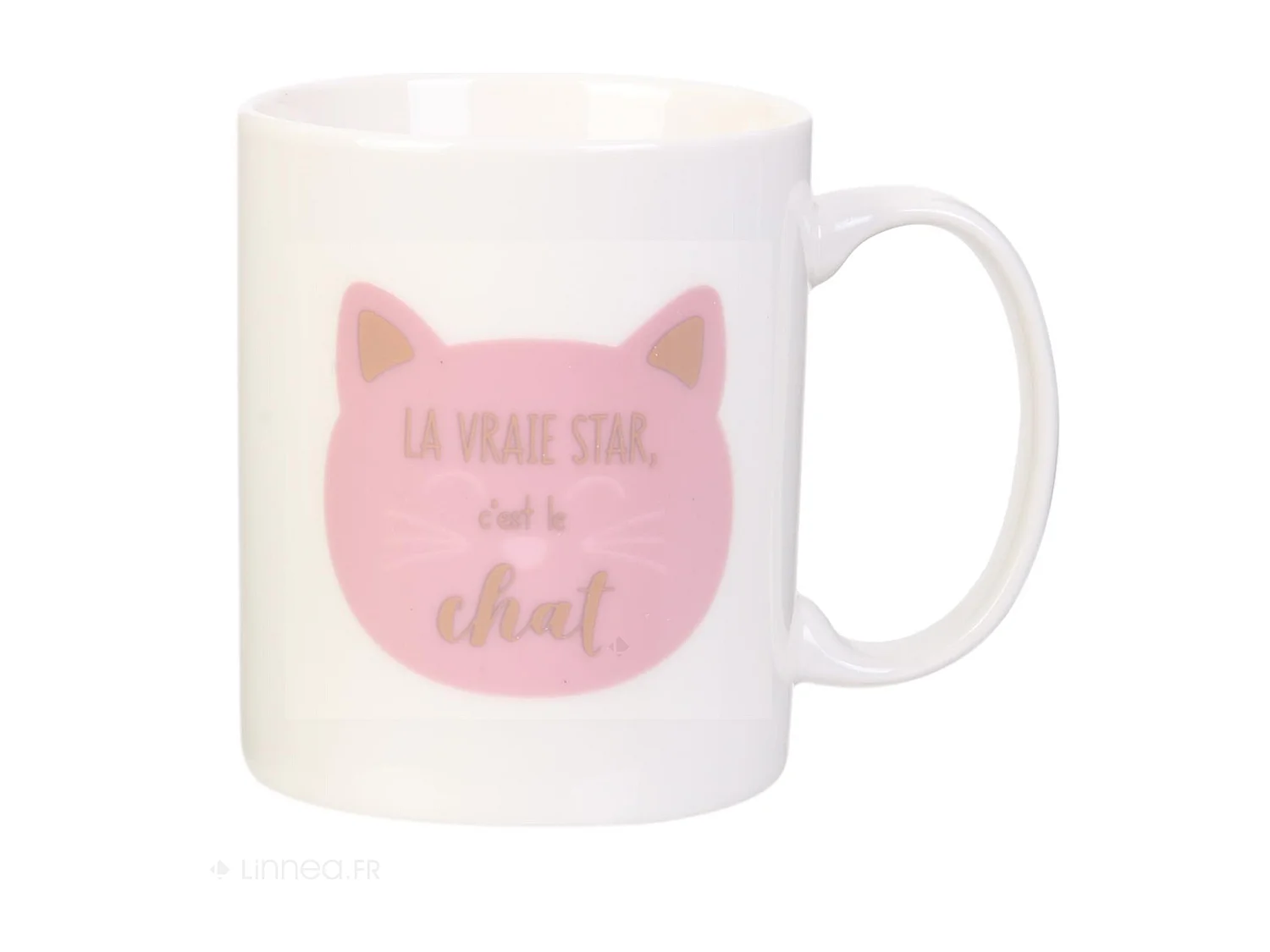 Mug thermo réactif en céramique collection CAT 30cl chat blanc