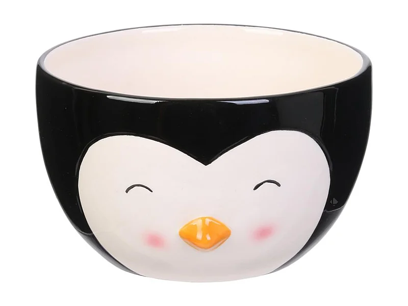 Bol 100% dolomite 45cl collection ANIMAUX pingouin noir et blanc