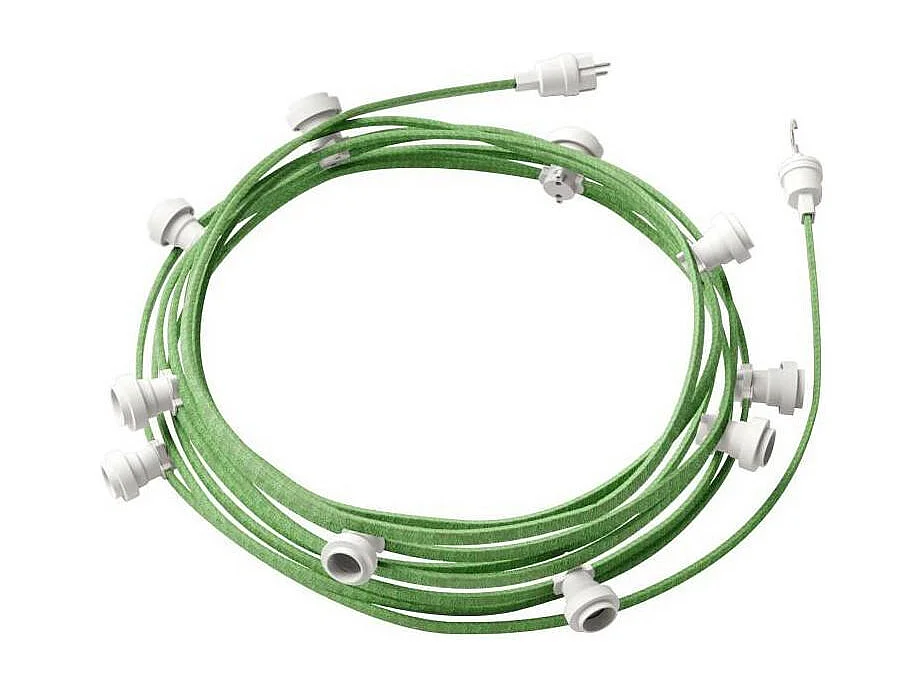 TechBrey Guirnalda Exterior Lumet System 12.5m con 10 Portalámparas E27 Blanco Creative-Cables CATE27B125