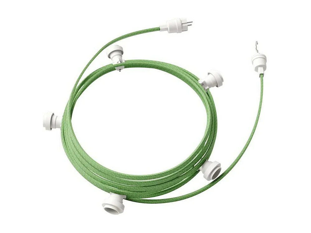 TechBrey Guirnalda Exterior Lumet System 7.5m con 5 Portalámparas E27 Blanco Creative-Cables CATE27B075