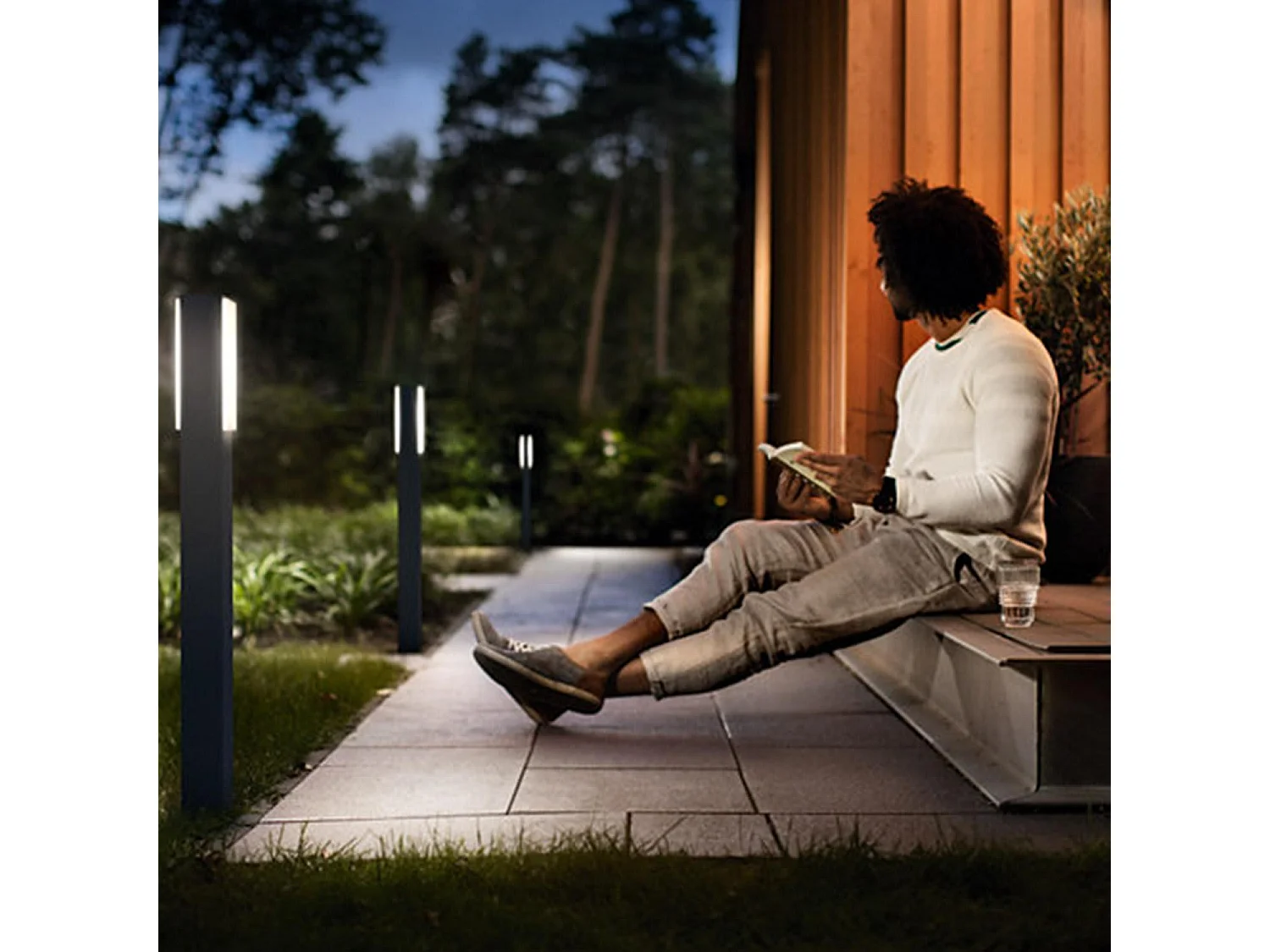 TechBrey Baliza Exterior LED 4.5W Superficie Pie 77cm PHILIPS Stratosphere