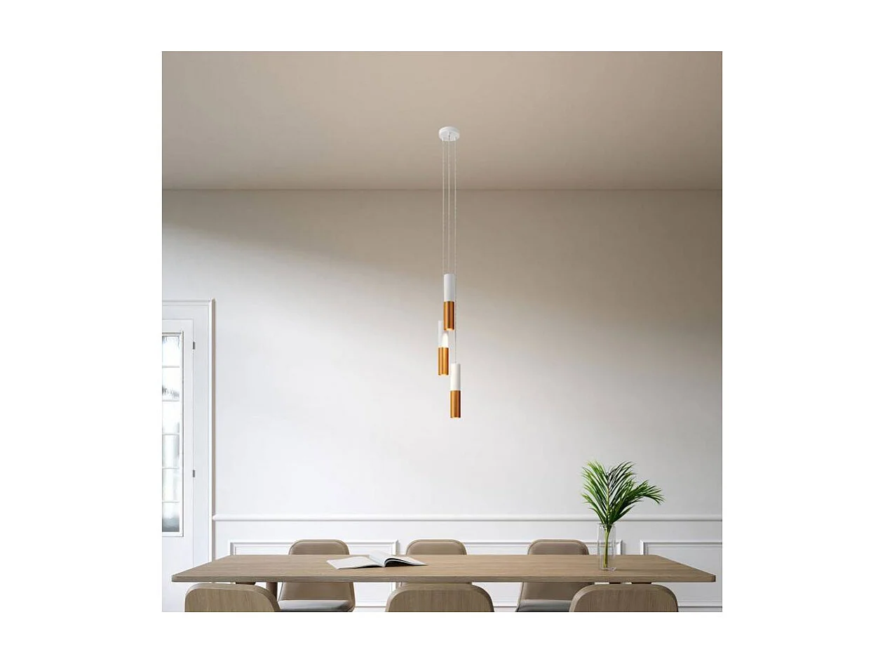 Suspension Métal Multiple à Trois Chutes Creative Cables SPM3VNRM04K2SPOT Cuivre