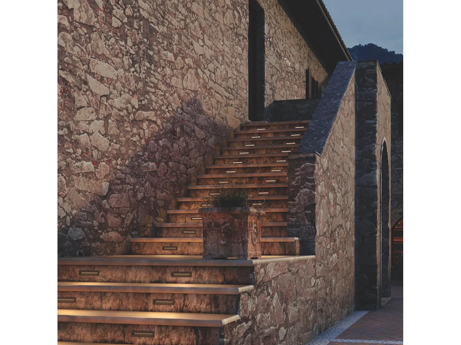 Balise LED Extérieure 5.9W Encastrable au Mur Tiny Large LEDS-C4 LEDS-C4 05-E147-Z5-CL Gris Urbain  3000K