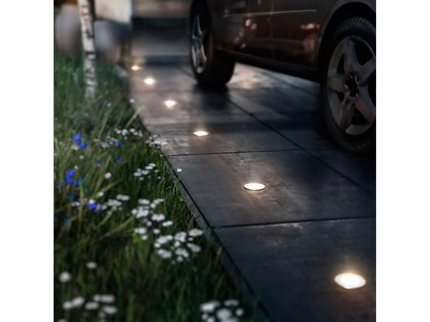 Segnapasso Incasso a Terra LED Moss 3W IP67 Bianco Caldo 3000K