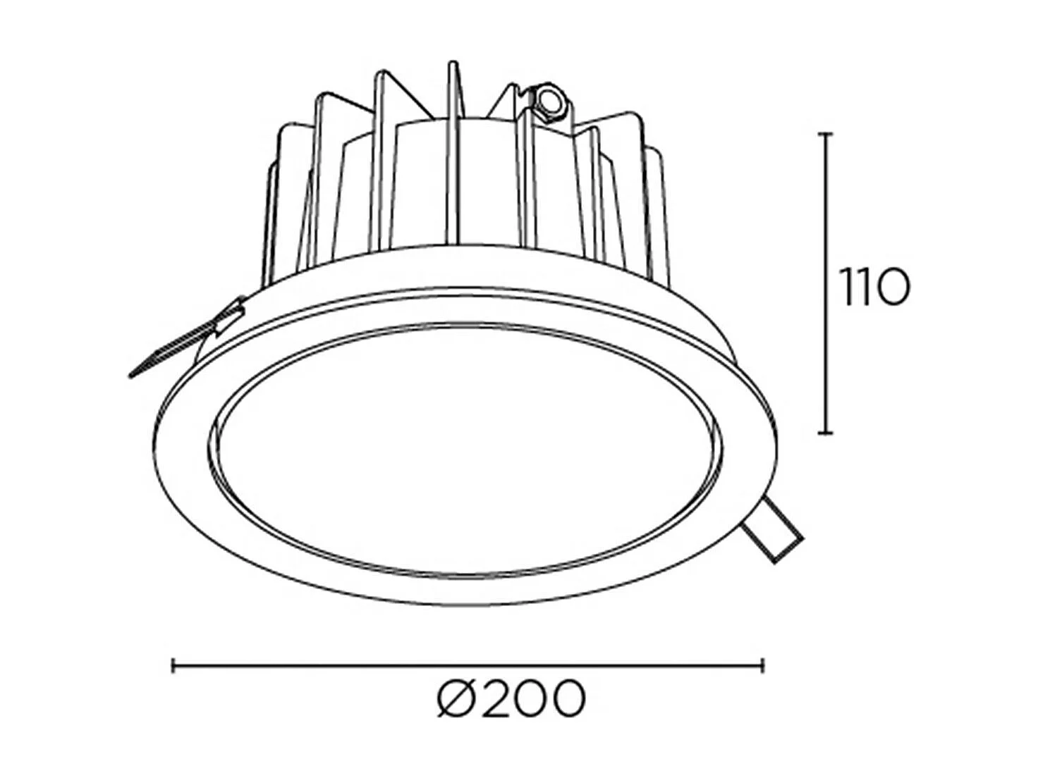 Downlight LED Dako Réglable 18W IP65 LEDS-C4 15-E105-05-CL Noir  3000K