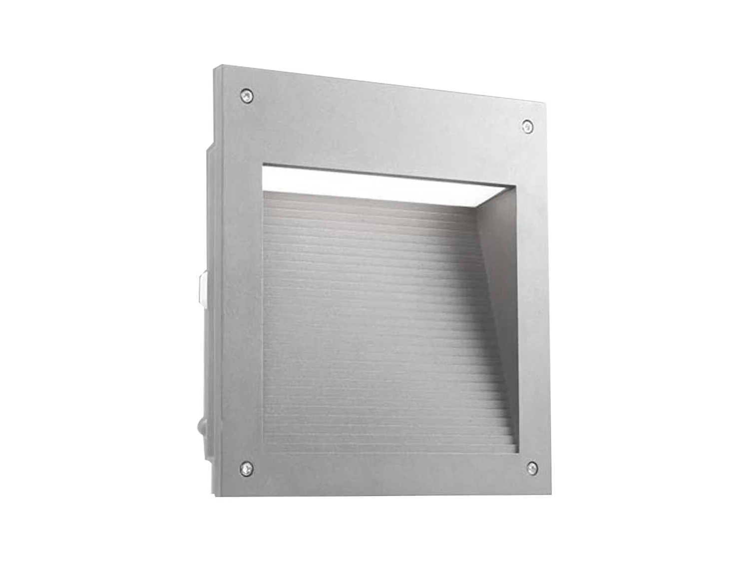 Balise LED Extérieure 5.5W Encastrable au Mur Micenas Square Gris LEDS-C4 05-9885-34-CL Gris Blanc Chaud 3000K