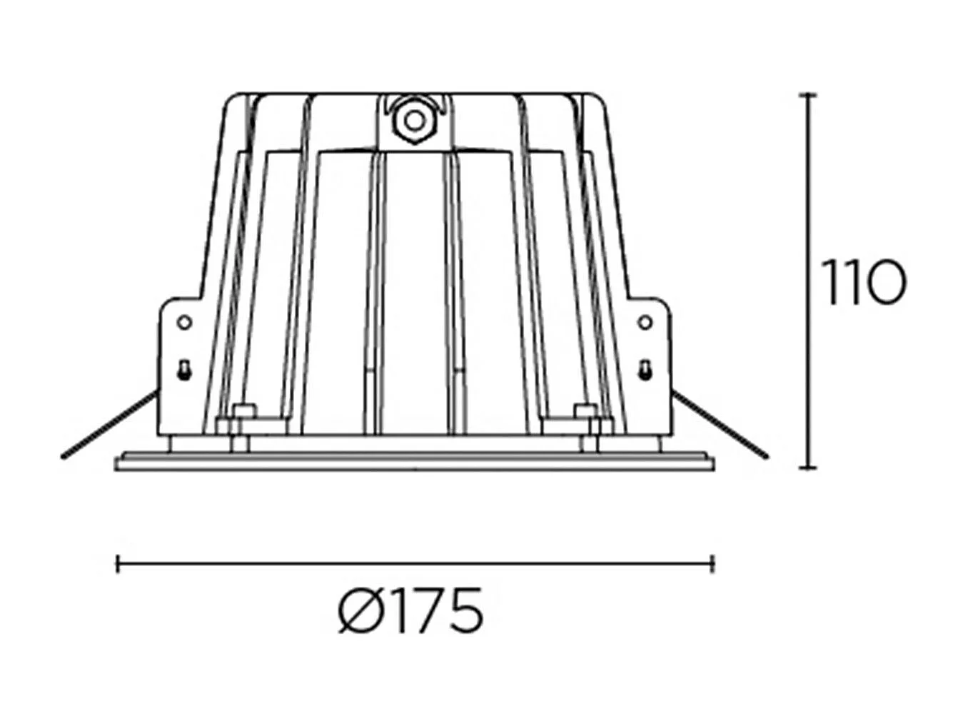 Downlight LED Dako 18W IP65 LEDS-C4 15-E036-05-CL Noir  3000K