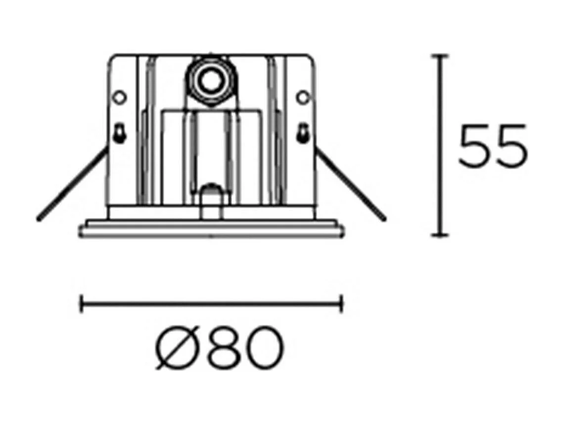 Downlight LED Dako Fixed 6.4W IP65 LEDS-C4 15-E035-05-CL Noir  3000K