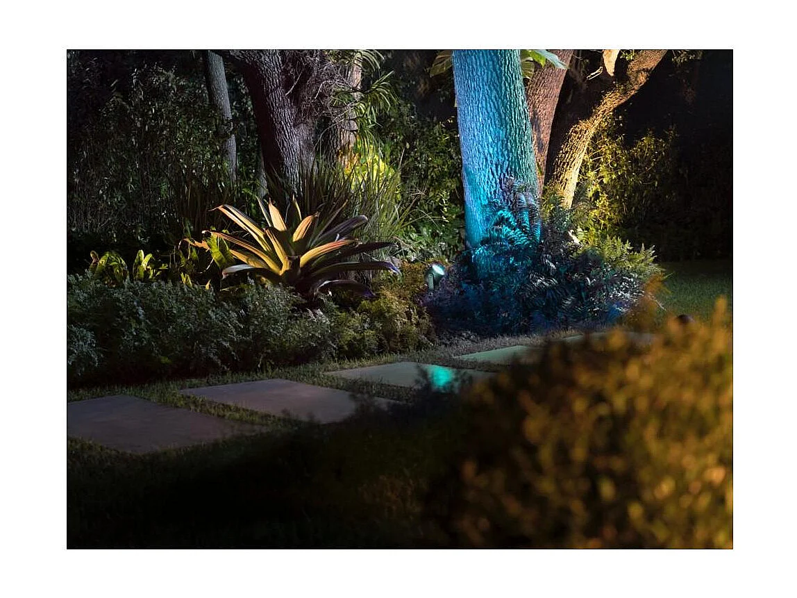 Spot Extérieur LED 8W 24VDC sur Piquet White Color Lily XL  Hue  RGBW