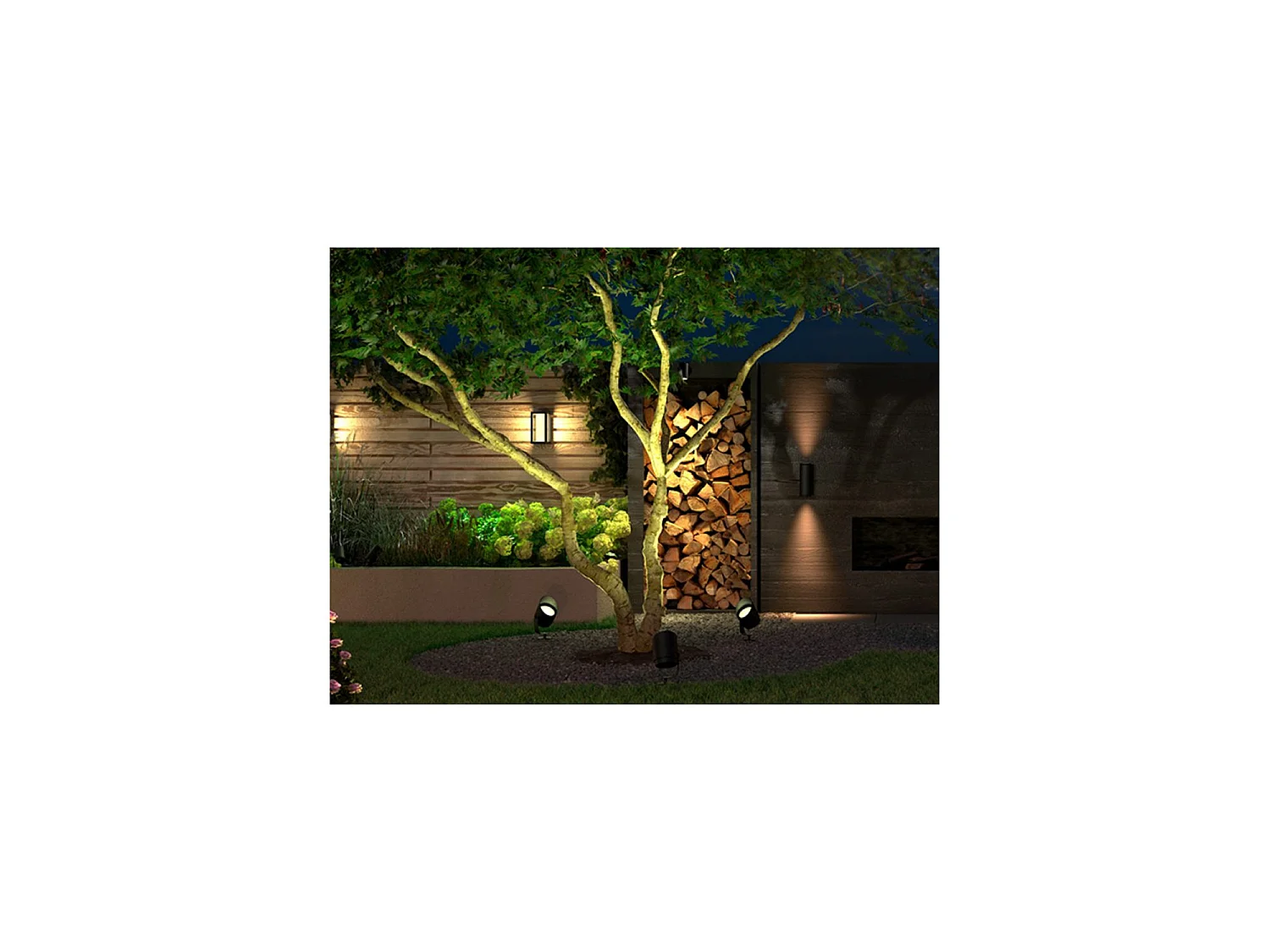 Spot Extérieur LED 8W 24VDC sur Piquet White Color Lily XL  Hue  RGBW