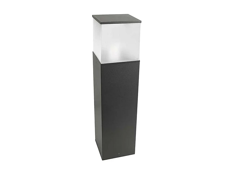 Balise Extérieure en Saillie sur Pied 60cm Cubik Short LEDS-C4 55-9488-34-M3 Gris Urbain