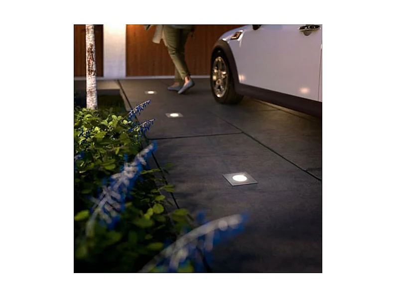 Spot Extérieur LED 3W Crust  Encastrable au Sol LED Argent
