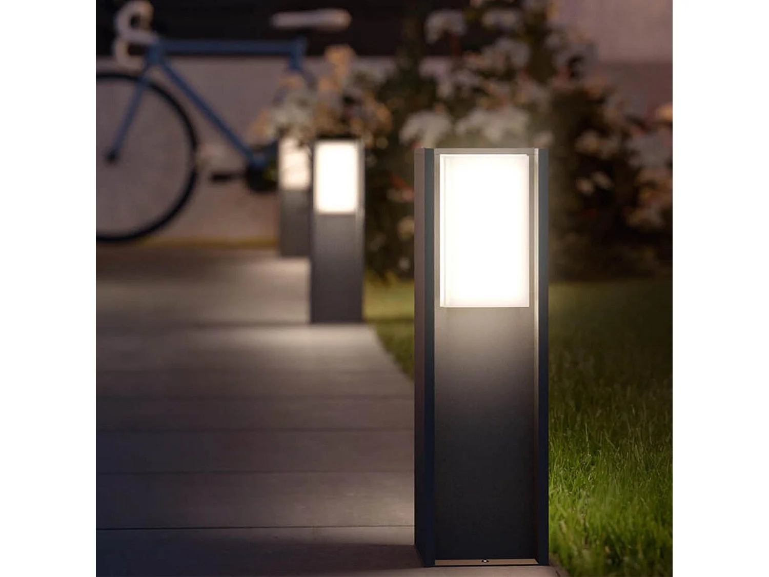 Baliza Exterior 9W Superficie Pie 40cm White Hue Turaco Mini  2700K