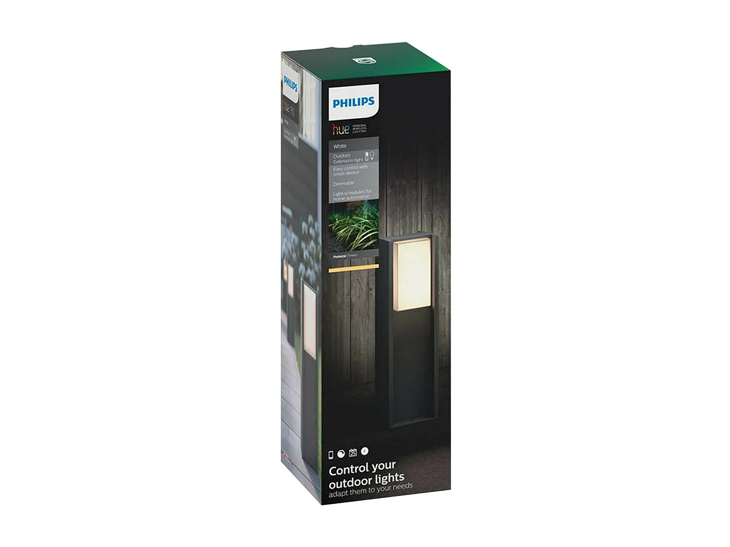 Balise Extérieure 9W en Saillie sur Pied 40cm White Turaco Mini  Hue  Blanc Chaud 2700K