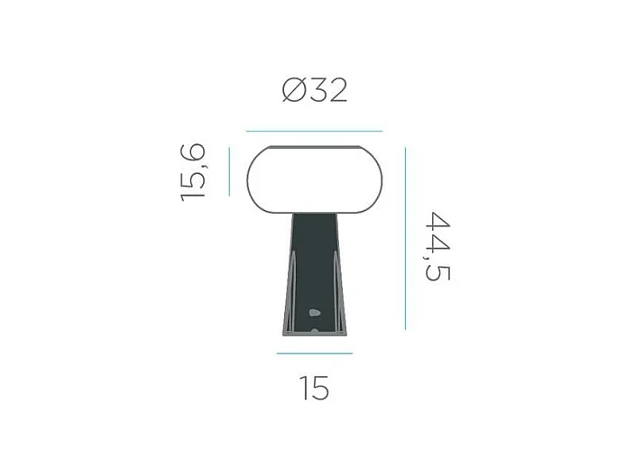 Balise LED Extérieure 2.5W en Saillie sur pied 45cm Paquita 45 Sobremuro Hybride 4000K Blanc neutre