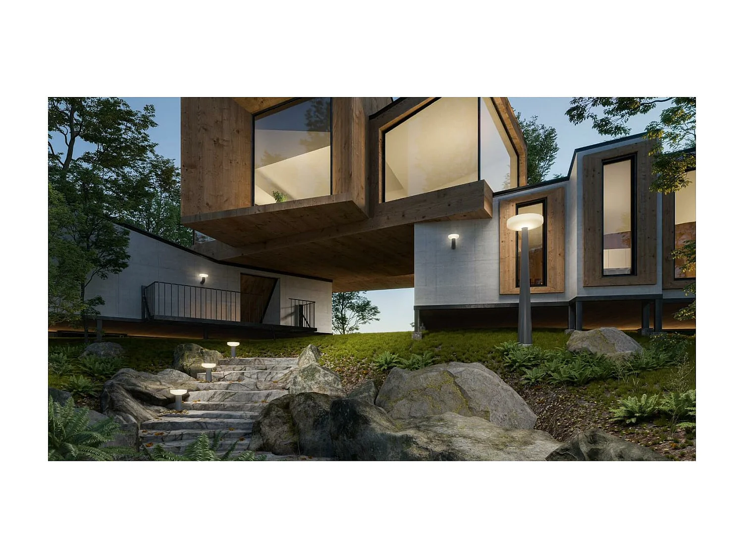 Balise LED Extérieure 2.5W en Saillie sur pied 45cm Paquita 45 Sobremuro Hybride 4000K Blanc neutre