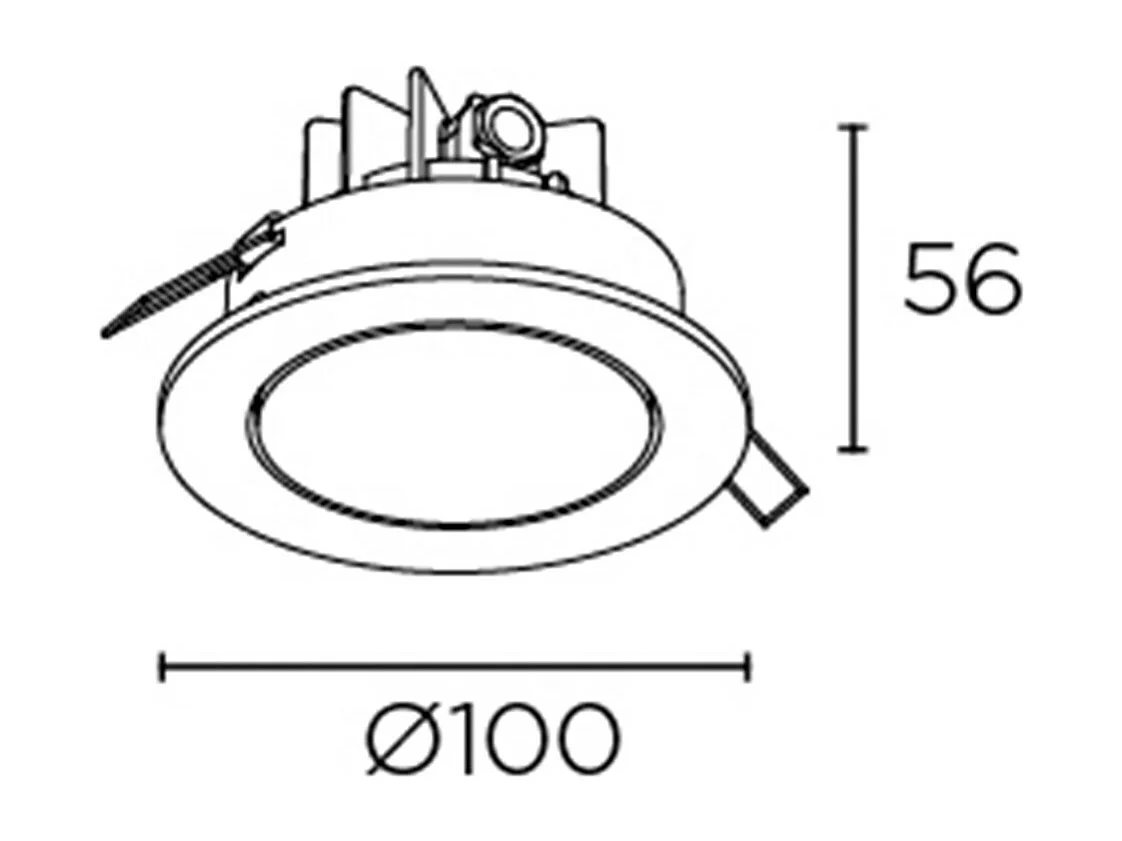 Downlight LED Réglable Dako 6.4W IP65 LEDS-C4 15-E104-05-CL Noir  3000K