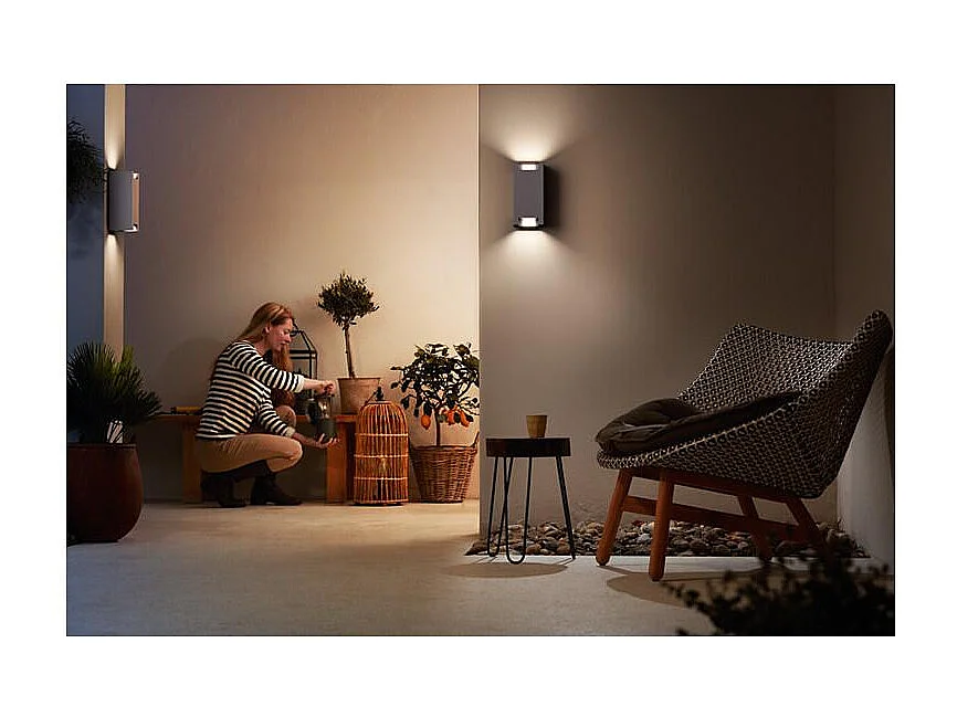 TechBrey Aplique de Pared Exterior Doble Iluminación PHILIPS Trowel