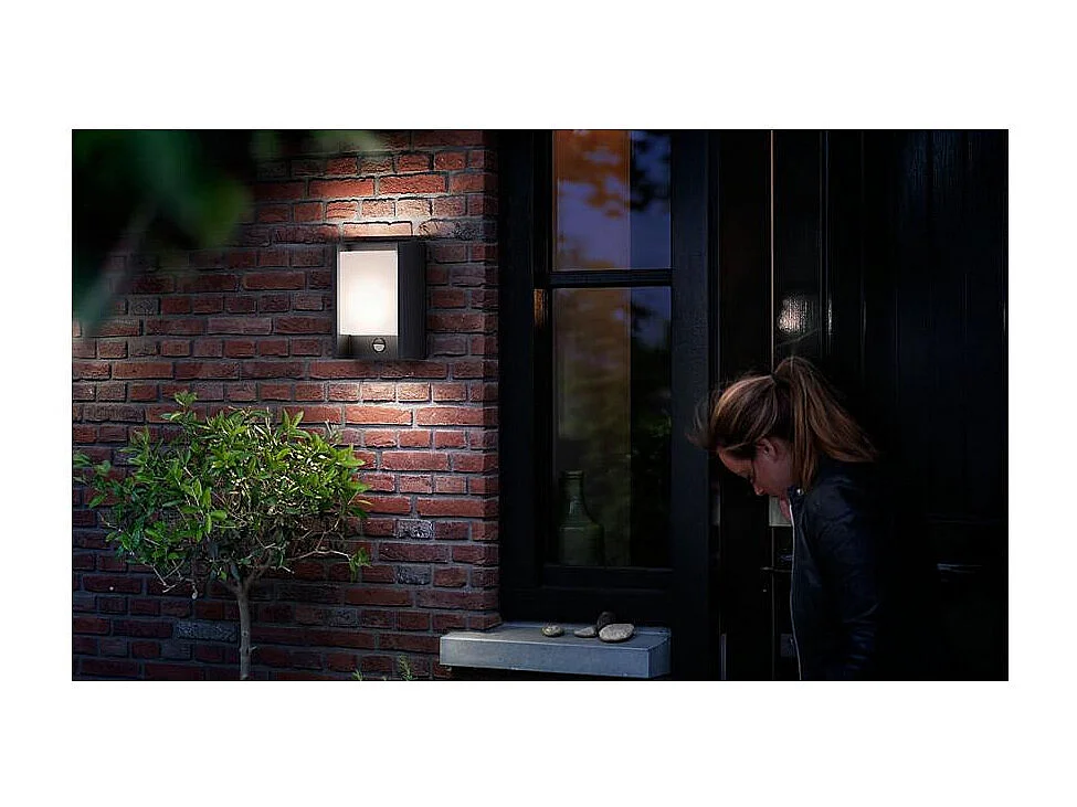 Applique da Parete LED Per Esterni con Sensore di Movimento 6W Arbour Antracite