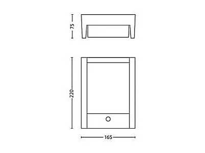 Applique Murale LED Extérieure  Arbour 6W avec détecteur de Mouvement Anthracite