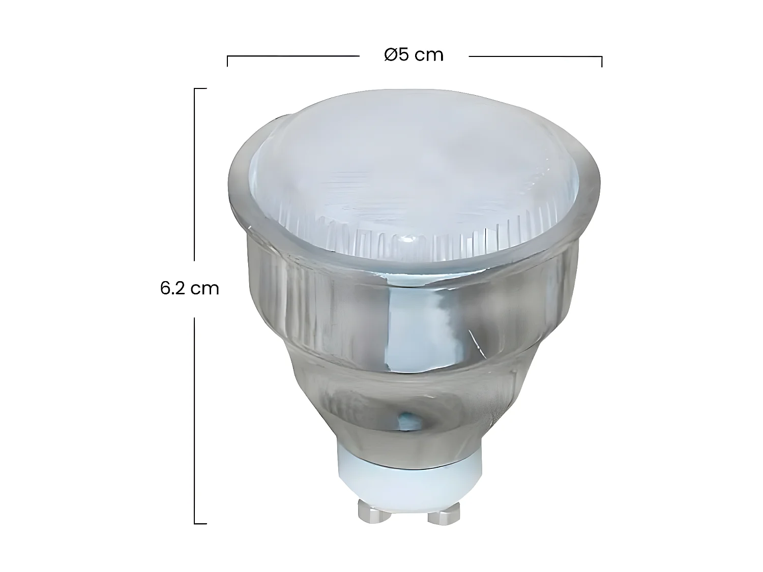 Confezione da 2 Lampadine CFL Faretto Basso Consumo GU10 9W 400lm 2700K 7hDayron